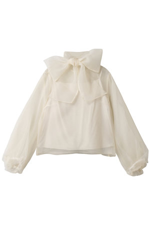 アルアバイル/allurevilleの【Loulou Willoughby】オーガンリボンブラウス(110400/110403)