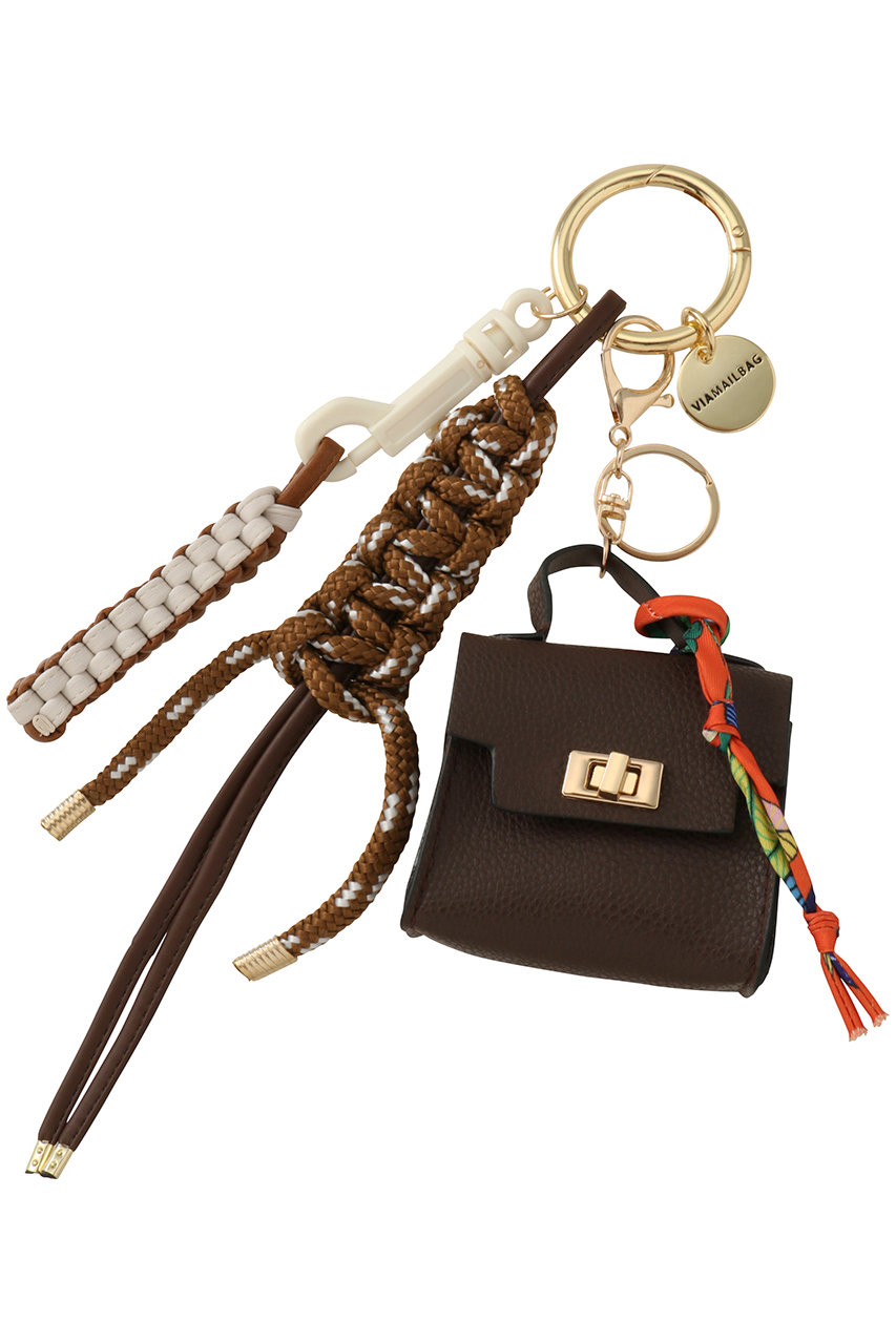 allureville 【VIA MAIL BAG】 BAG CHARM (ブラウン系, F) アルアバイル ELLE SHOP