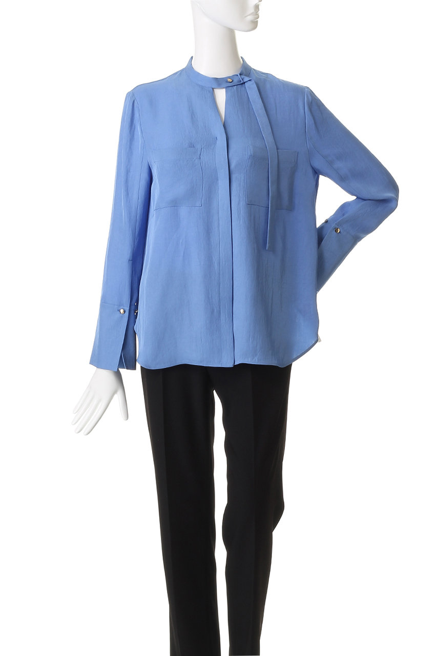 allureville(アルアバイル)｜ブライトツイルアシメボウブラウス/オフ