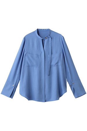 アルアバイル/allurevilleのブライトツイルアシメボウブラウス(110400/110403)