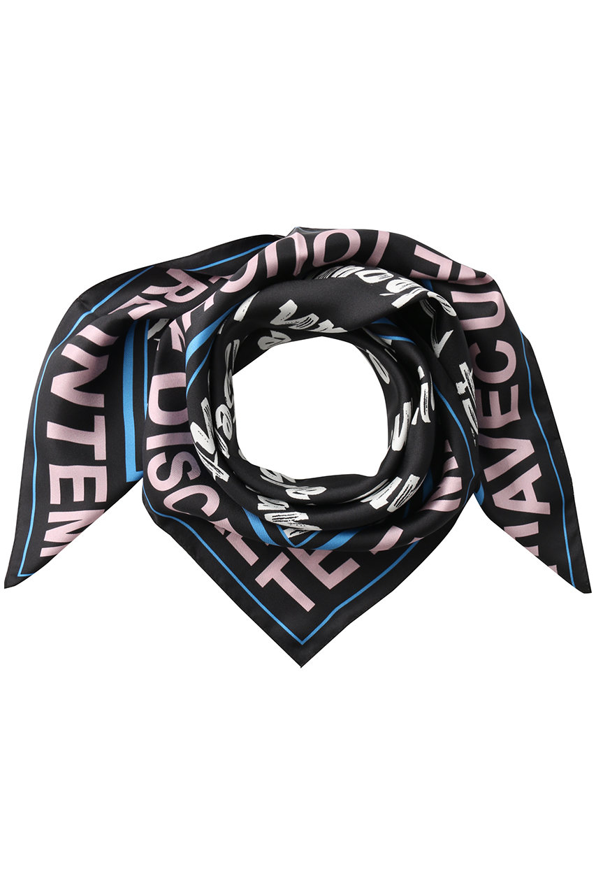 アルアバイル/allurevilleのフォントロゴスカーフ(ブラック/20252054020-95-770)