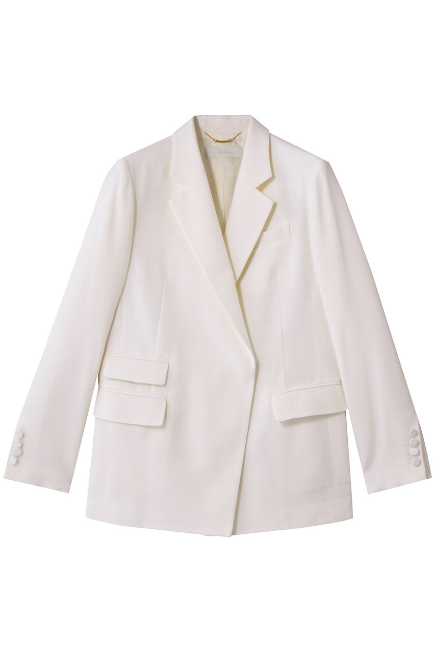 allureville ウールサキソニーフラップポケットジャケット (アイボリー, 2) アルアバイル ELLE SHOP