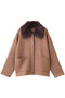【Loulou Willoughby】ファー衿ニットショートコート アルアバイル/allureville ベージュ
