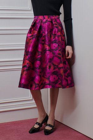 アルアバイル/allurevilleの【Loulou Willoughby】LIMONTAジャガードフレアスカート(110700/110703)