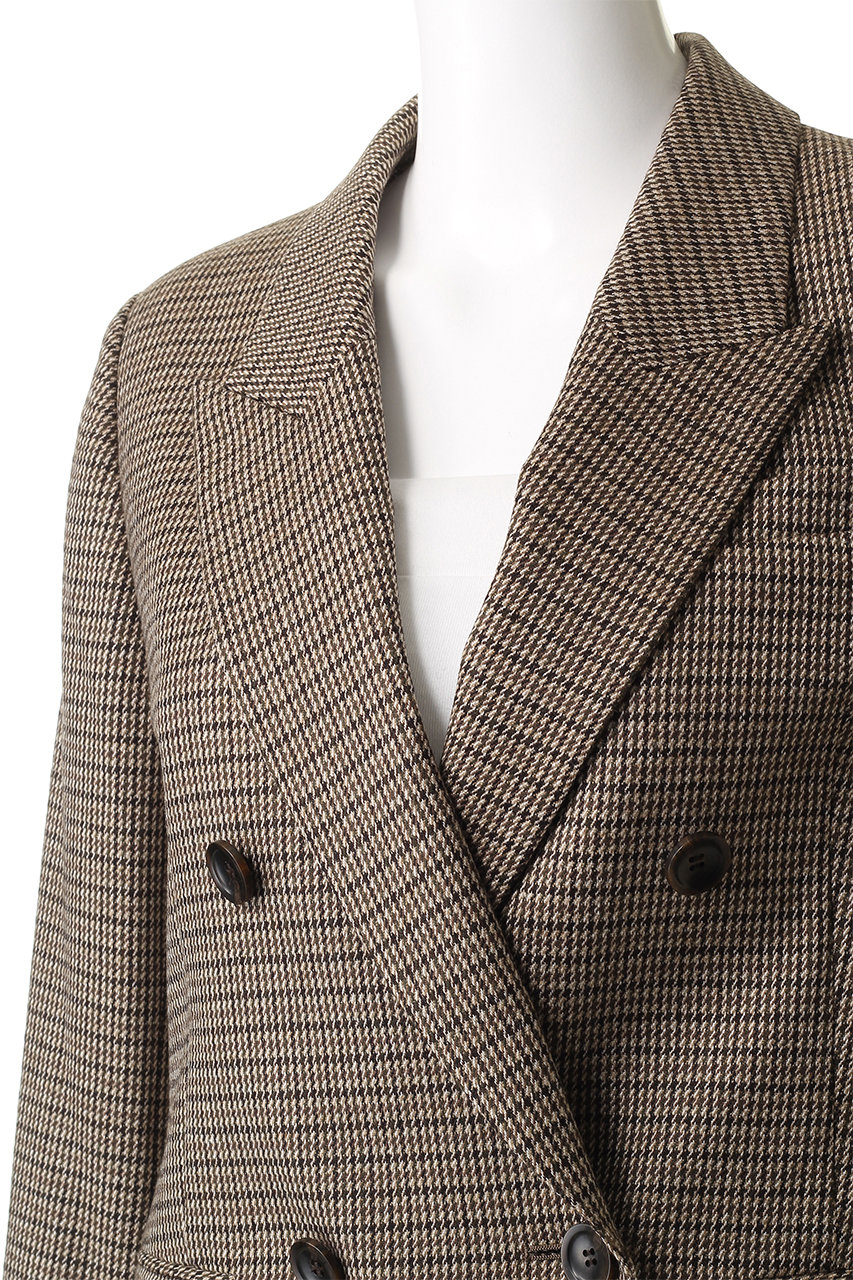 allureville(アルアバイル)｜CHIC-TWEEDダブルジャケット/ブラウン の