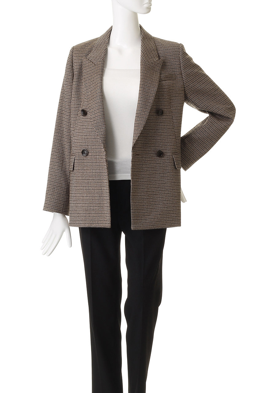 allureville(アルアバイル)｜CHIC-TWEEDダブルジャケット/ブラウン の