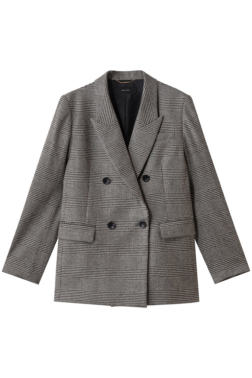 allureville CHIC-TWEEDダブルジャケット (ブラック, 2) アルアバイル ELLE SHOP