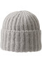 ニットキャップ アルアバイル/allureville ライトグレー