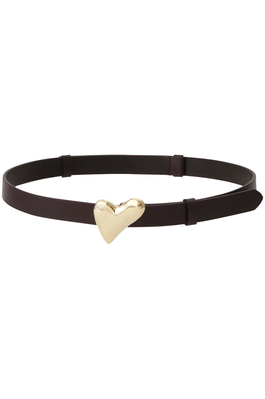 アルアバイル/allurevilleのハートバックルアジャストベルト(ダークブラウン/20252055070-82-770)