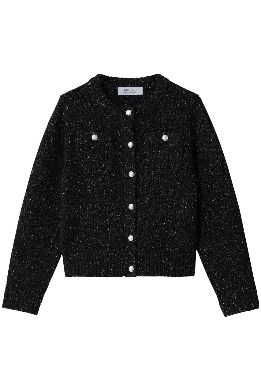 アルアバイル/allurevilleの【Loulou Willoughby】GRAINYラメカーディガン(ブラック/21252016300-08-020)