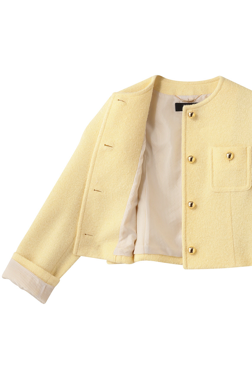 allureville(アルアバイル)｜ブークレーノーカラージャケット/オフ