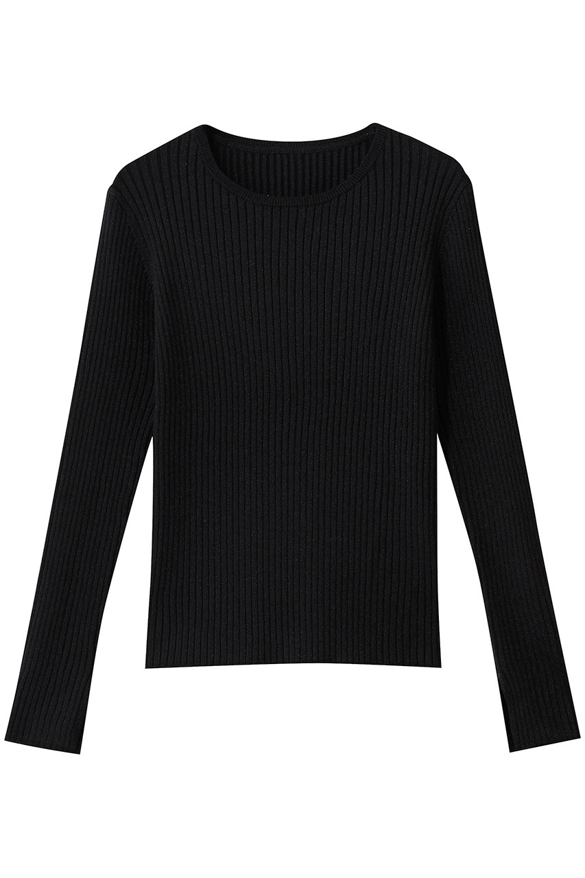 アルアバイル/allurevilleの【Loulou Willoughby】LAME RIB プルオーバー(ブラック/21252016320-90-020)