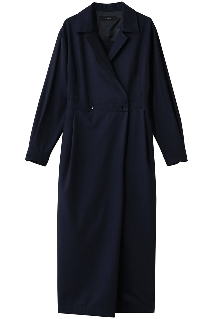 アルアバイル/allurevilleのウールポリカシュクール風ワンピース(ネイビー/20252014860-65-020)