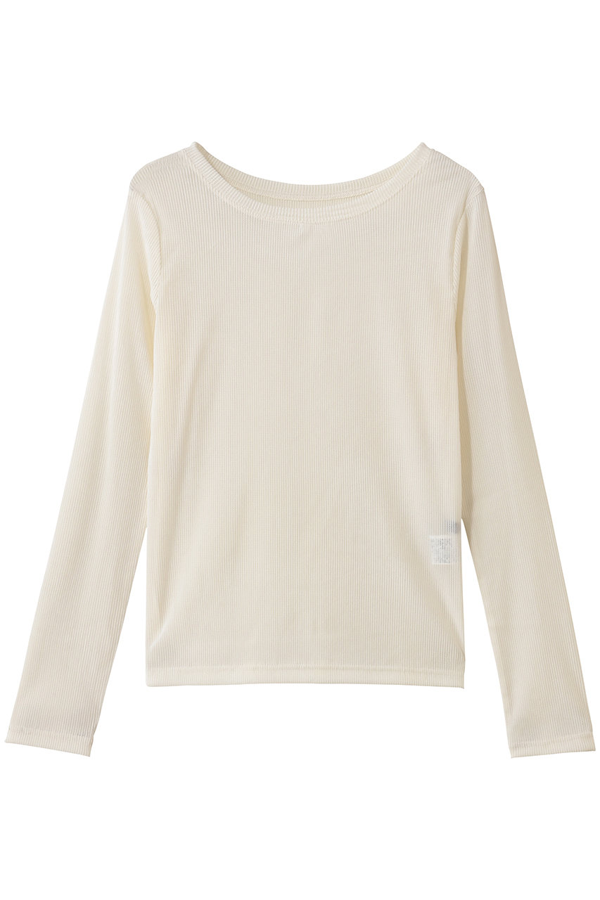 アルアバイル/allurevilleのシアーストライプロンT(オフホワイト/20252015260-95-020)