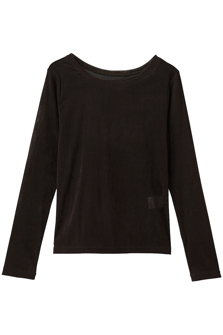 アルアバイル/allurevilleのシアーストライプロンT(ブラウン/20252015260-95-020)