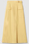 ツイルストレッチサファリスカート アルアバイル/allureville イエロー