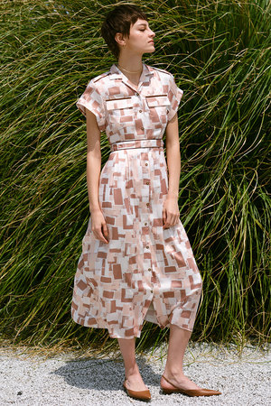 アルアバイル/allurevilleのジオメトリックSAFARIドレス(110500/110503)