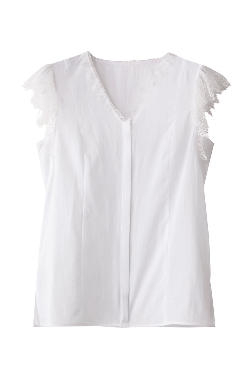 アルアバイル/allurevilleのレースカラーブラウス(ホワイト/20252013070-01-020)