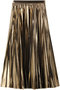 メタリック切替プリーツスカート アルアバイル/allureville ゴールド