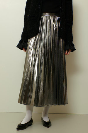 アルアバイル/allurevilleのメタリック切替プリーツスカート(110700/110703)