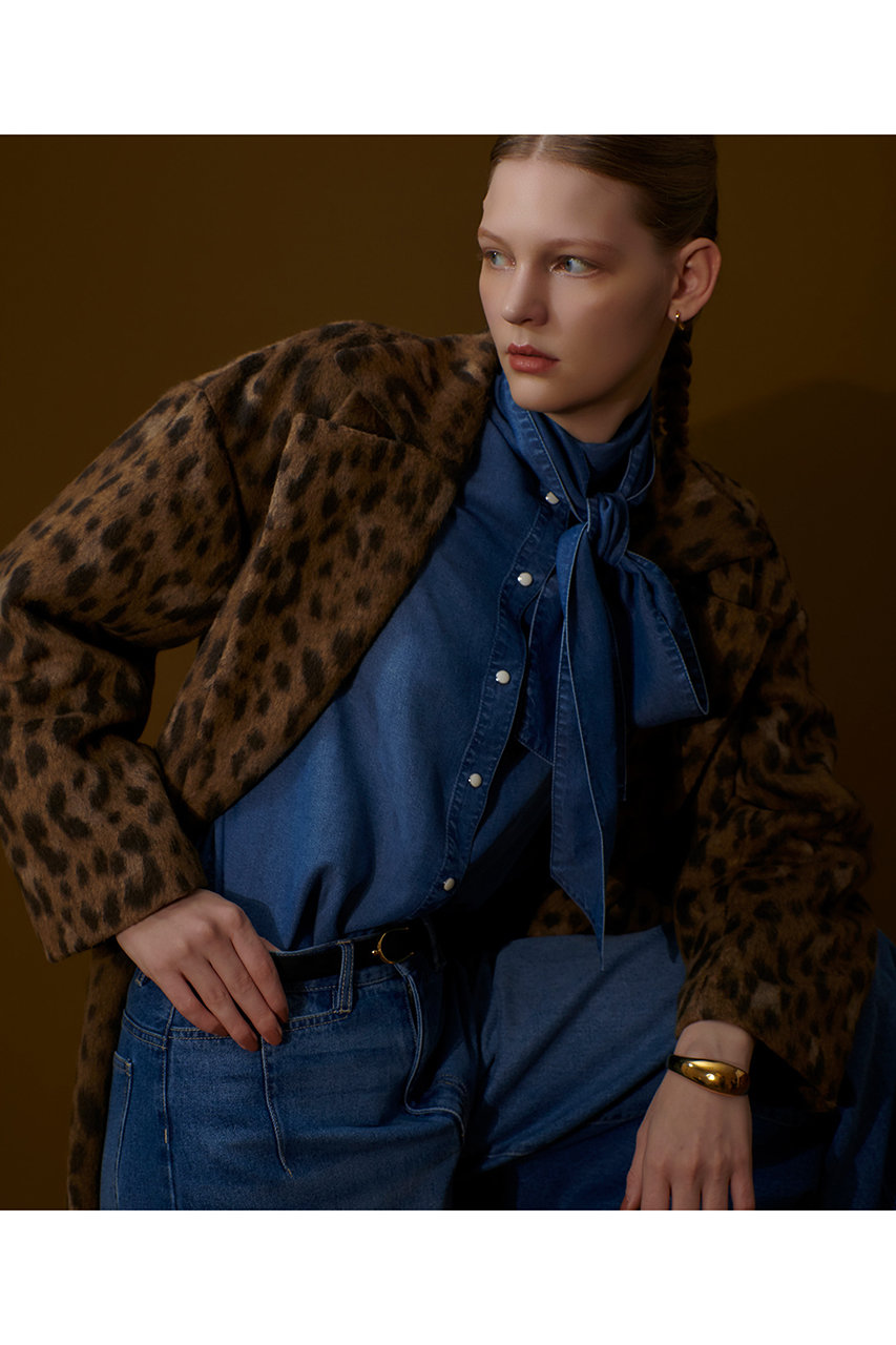 allureville(アルアバイル)｜MILIORレオパードコート/ブラウン の通販