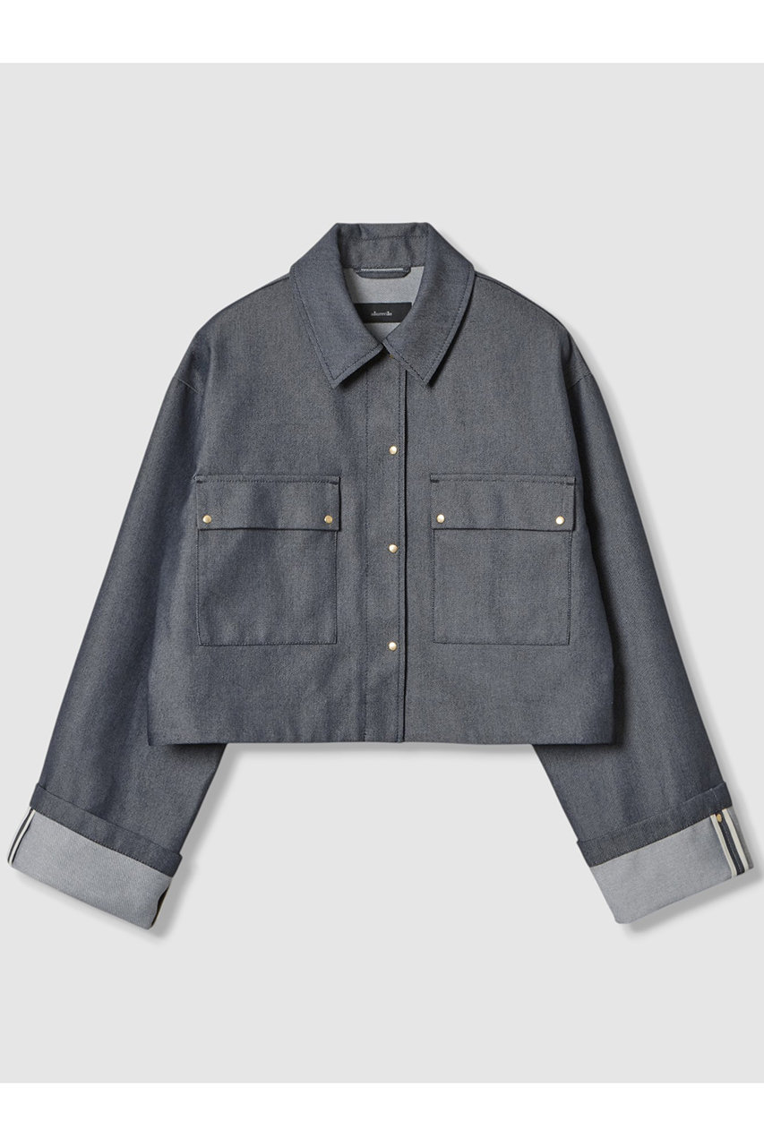 allureville リジッドデニムブルゾン (ネイビー, 2) アルアバイル ELLE SHOP allureville リジッドデニムブルゾン (ネイビー, 2) アルアバイル ELLE SHOP