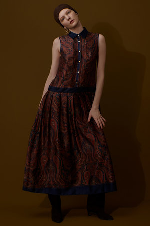 アルアバイル/allurevilleのOFFICINAペイズリープリントワンピース(110500/110503)