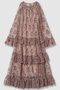 【予約販売】【Loulou Willoughby】フロッキードットレースワンピース アルアバイル/allureville ピンク