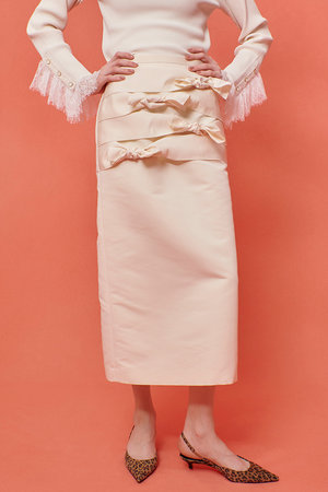 アルアバイル/allurevilleの【Loulou Willoughby】ランダムリボンタフタスカート(110700/110702)