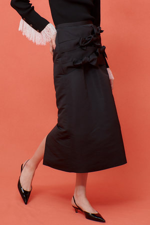 アルアバイル/allurevilleの【Loulou Willoughby】ランダムリボンタフタスカート(110700/110702)