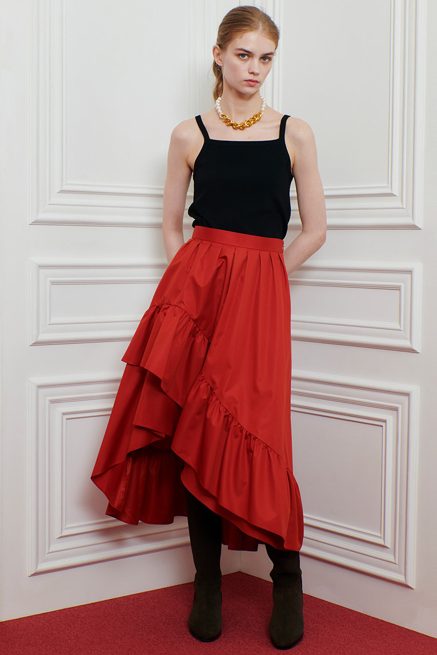 eriutsugi【エリウツギ】ヴァージンウールライトホーリースカート ★未使用 LOULOU WILLOUGHBY】ビジューアシメスカート|allureville OFFICIAL