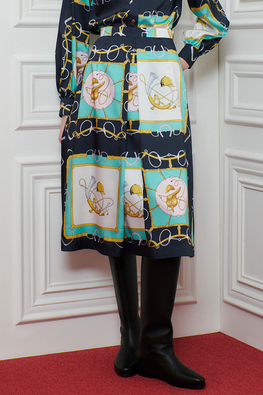 【Loulou Willoughby】RATTIジョッキープリントスカート