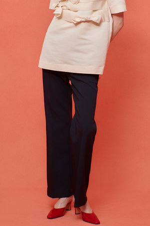アルアバイル/allurevilleの【Loulou Willoughby】ダブルクロスフレアーパンツ(110600/110601)