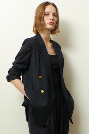 アルアバイル/allurevilleのトリアセサイロピークドラペルジャケット(110800/110801)