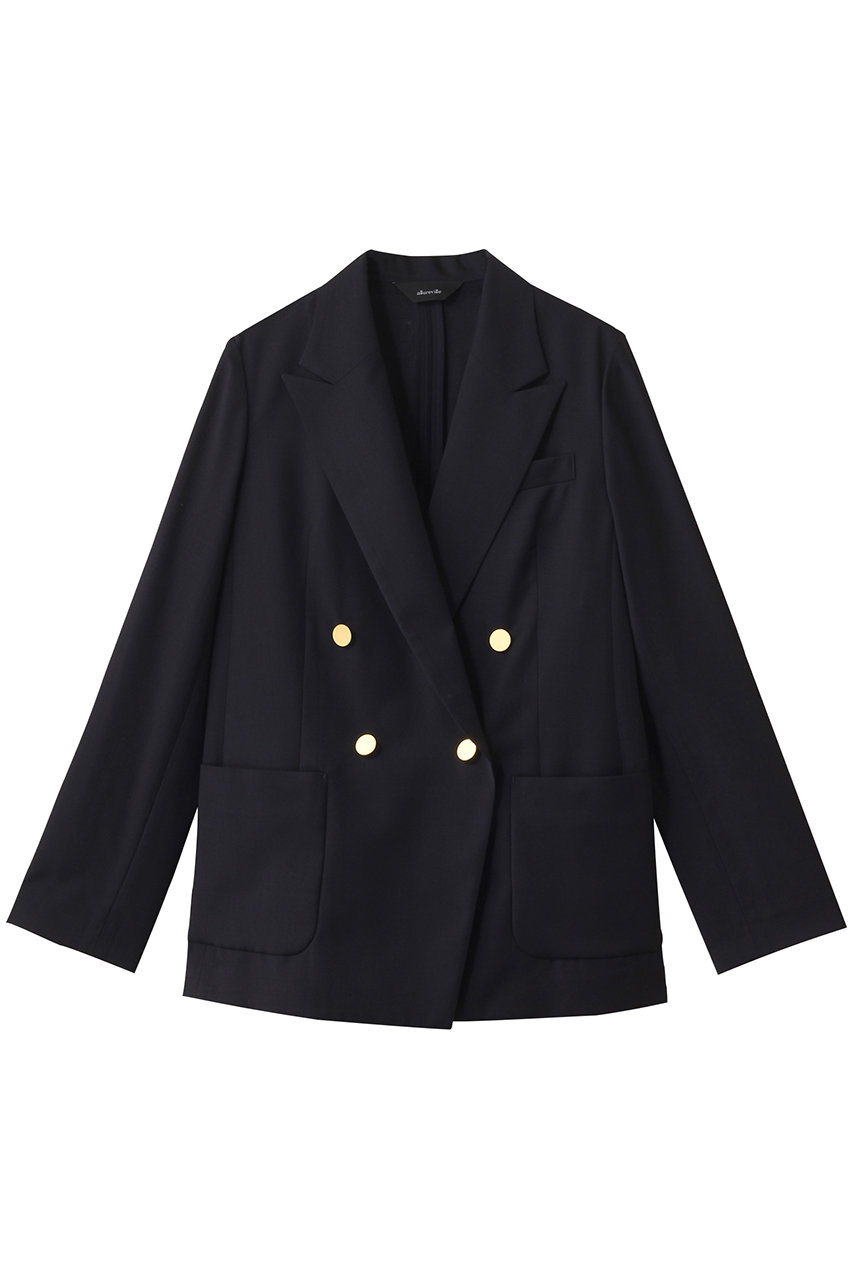 アルアバイル/allurevilleのトリアセサイロピークドラペルジャケット(ネイビー2/20252010050-67-010)