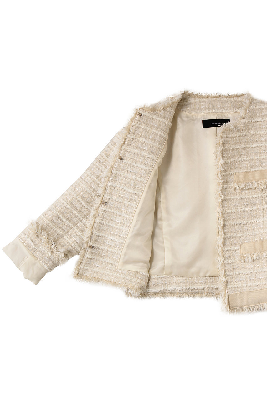 allureville(アルアバイル)｜ジオリカツイードラウンドネック