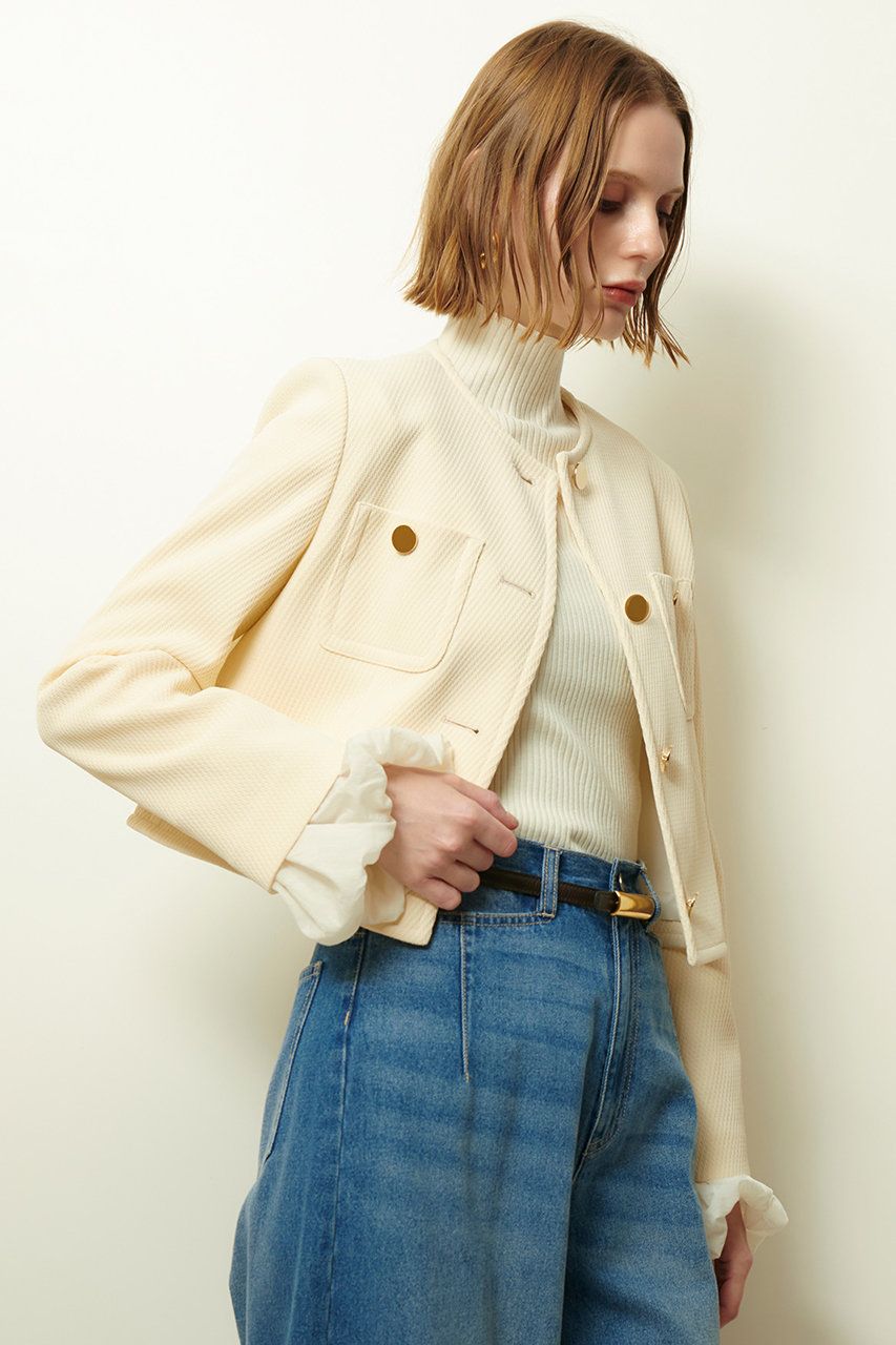 allureville(アルアバイル)｜ダンボールジャージノーカラージャケット