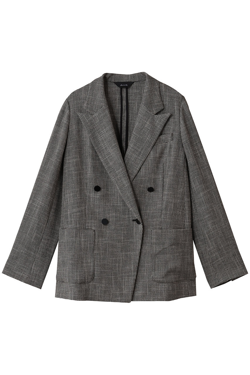 allureville トリッカーカラミダブルジャケット (ブラック, 1) アルアバイル ELLE SHOP allureville トリッカーカラミダブルジャケット (ブラック, 1) アルアバイル ELLE SHOP