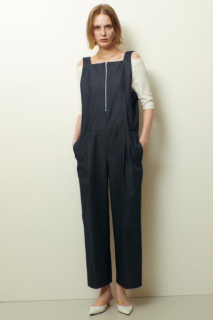 allureville リジッドデニムオールインワン (ネイビー, 2) アルアバイル ELLE SHOP allureville リジッドデニムオールインワン (ネイビー, 2) アルアバイル ELLE SHOP