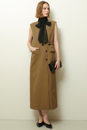 アルアバイル/allurevilleのツィードライクロングジレワンピース(110500/110503)