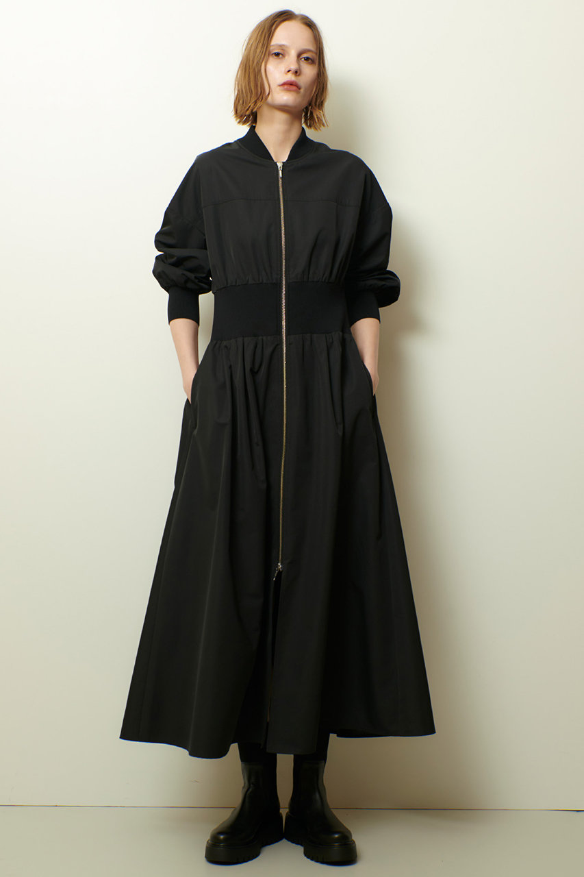 allureville ボンバーワンピース B (ブラック, 1) アルアバイル ELLE SHOP allureville ボンバーワンピース B (ブラック, 1) アルアバイル ELLE SHOP