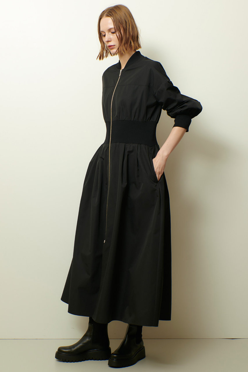 allureville(アルアバイル)｜ボンバーワンピース B/ブラック の通販