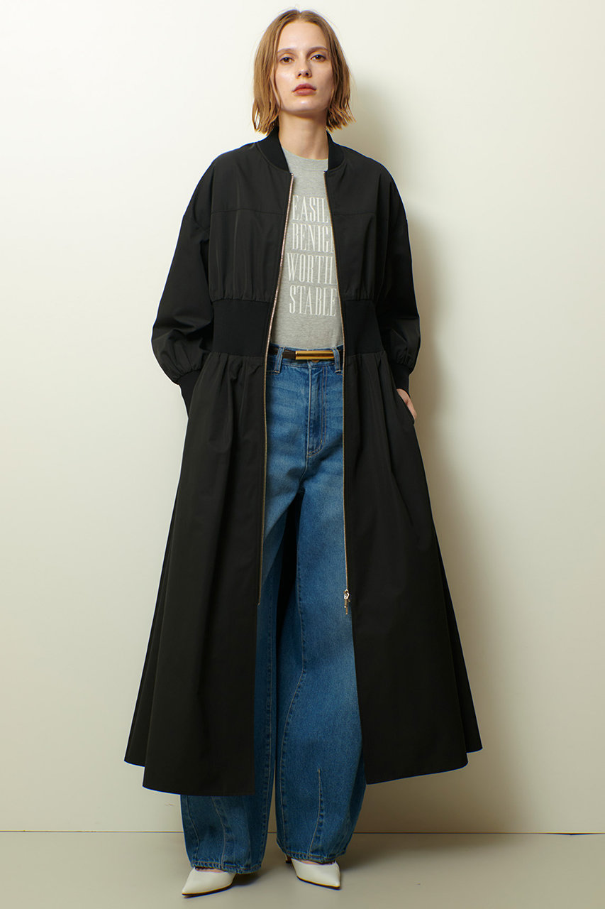 allureville(アルアバイル)｜ボンバーワンピース B/ブラック の通販