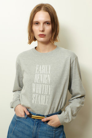 アルアバイル/allurevilleのフロッキーナローフォントロゴロンT(110100/110103)