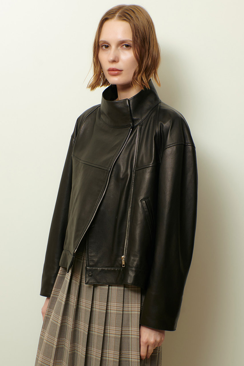 allureville レザーブルゾン (ブラック, 2) アルアバイル ELLE SHOP allureville レザーブルゾン (ブラック, 2) アルアバイル ELLE SHOP