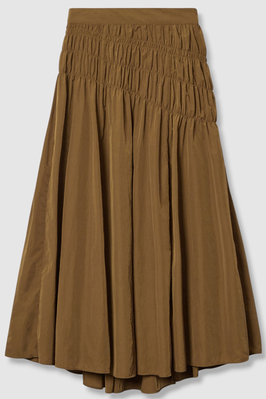 allureville ナイロンタフタシャーリングスカート (キャメル, 1) アルアバイル ELLE SHOP allureville ナイロンタフタシャーリングスカート (キャメル, 1) アルアバイル ELLE SHOP