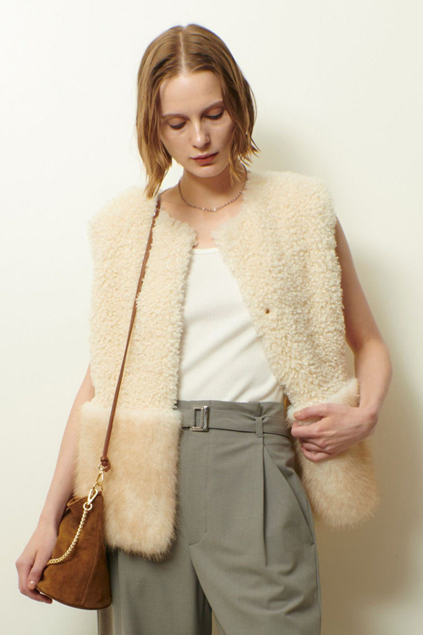 美品】allureville lleアイボリー ボアジャケット allureville