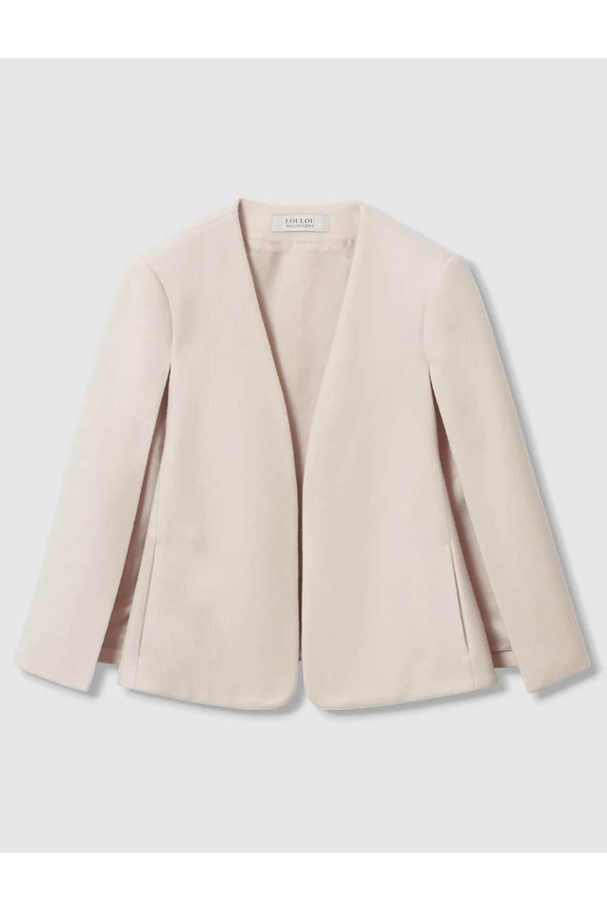 アルアバイル/allurevilleの【LOULOU WILLOUGHBY】ビーバーケープジャケット(ライトベージュ/21252010090-95-020)