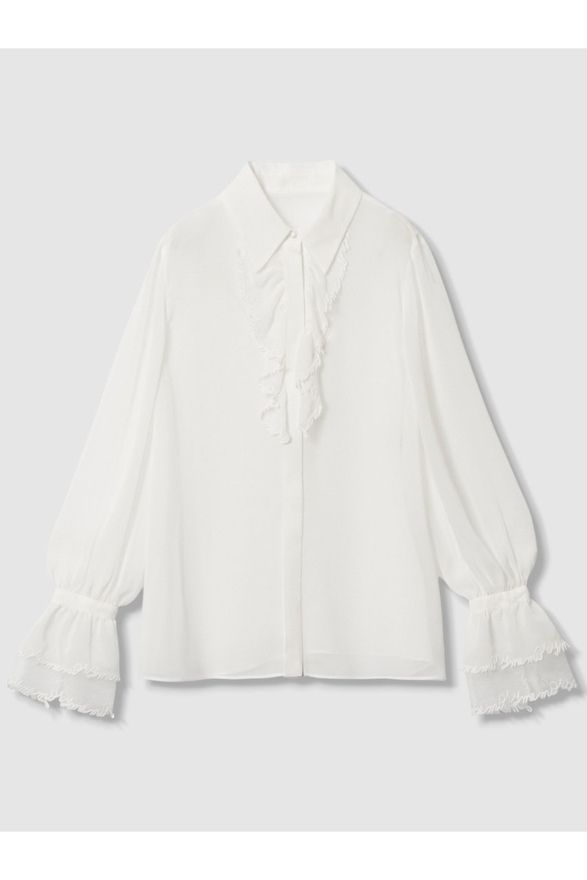 【LOULOU WILLOUGHBY】レタード刺繍ブラウス