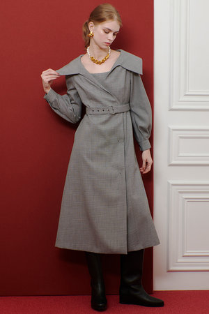 アルアバイル/allurevilleの【LOULOU WILLOUGHBY】W先染めセーラーカラーワンピース(110500/110503)